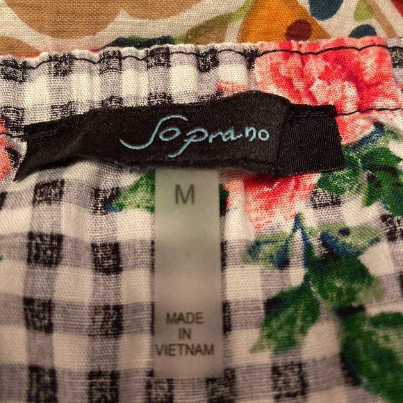 Peplum Ruffle off shoulders black and white gingham ruby rose cotton dress - Picture 14 of 16